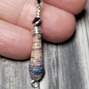 Handmade Paper Bead Pendant
